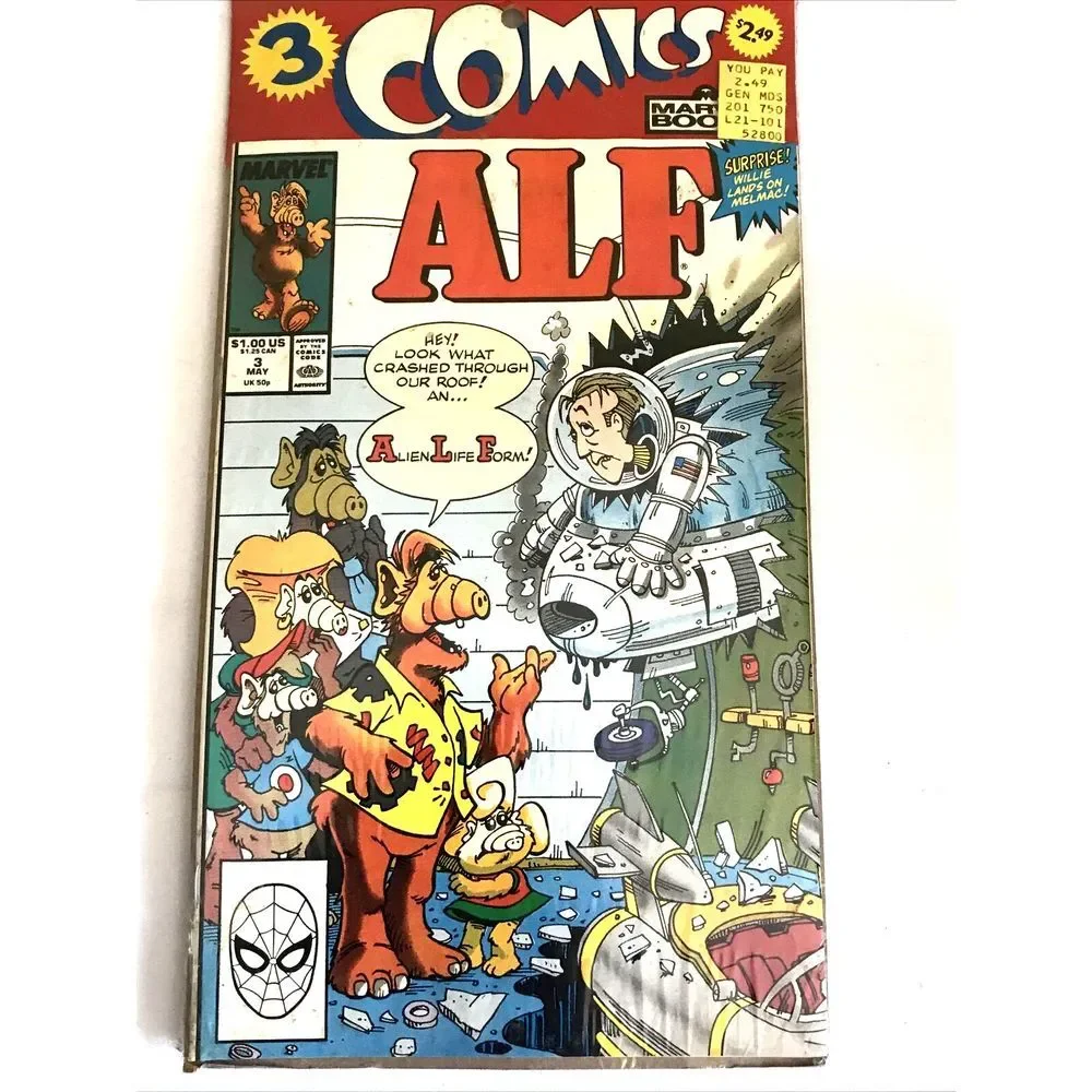 1-3  SEALED 3 PACK ALF  COMIC BOOKS‎ 1988 1 2 3 MARVEL, 1st issue, #1, TV show